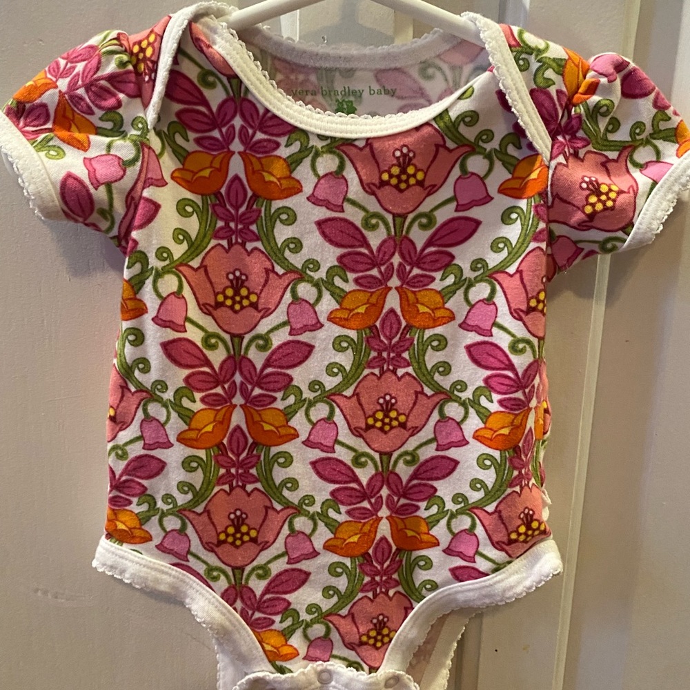 Vera Bradley floral onesie. Size 0-3m.